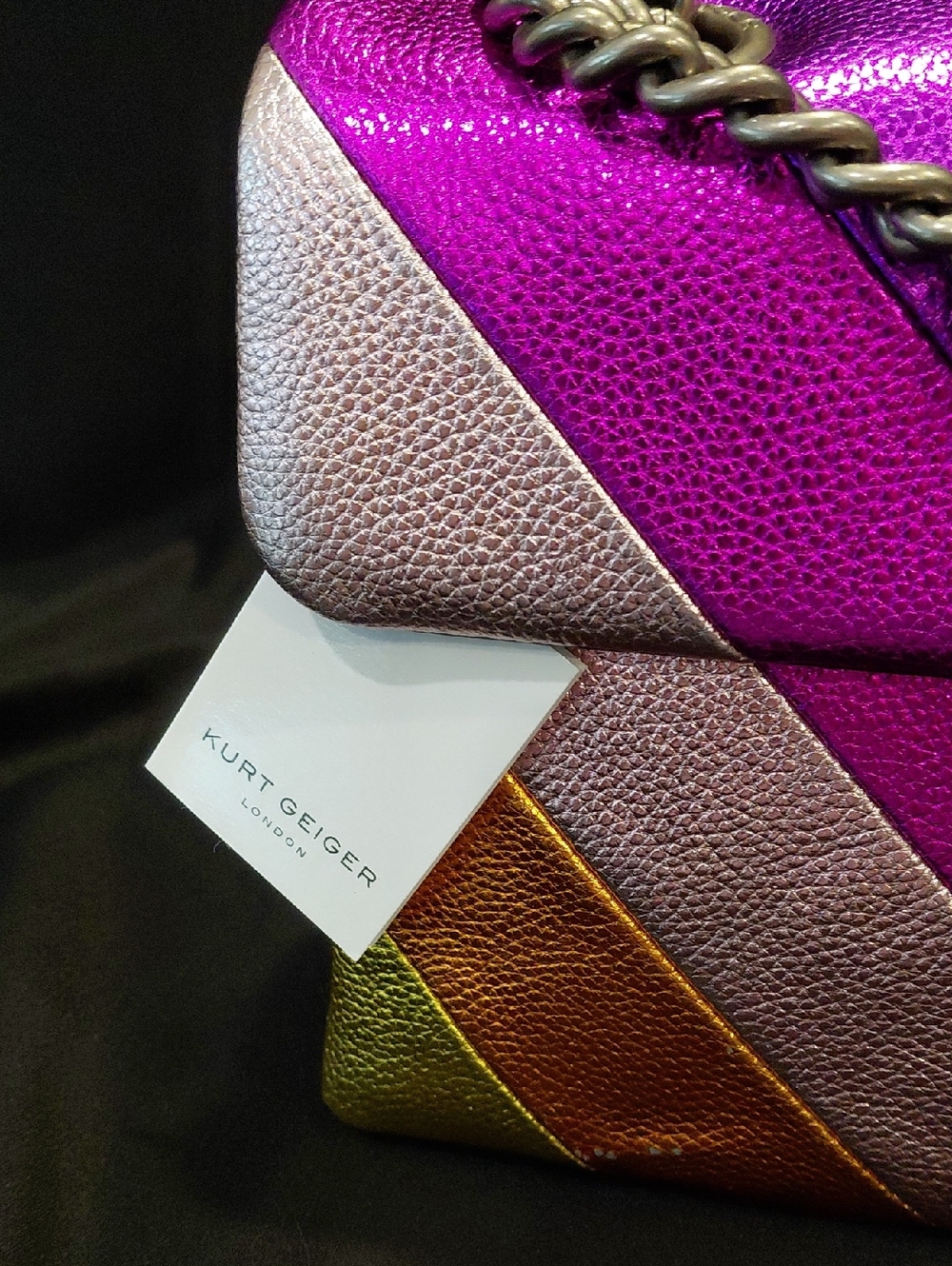 KURT GEIGER KONDON LARGE RAINBOW KENSINGTON SATCHEL - Picture 6 of 12